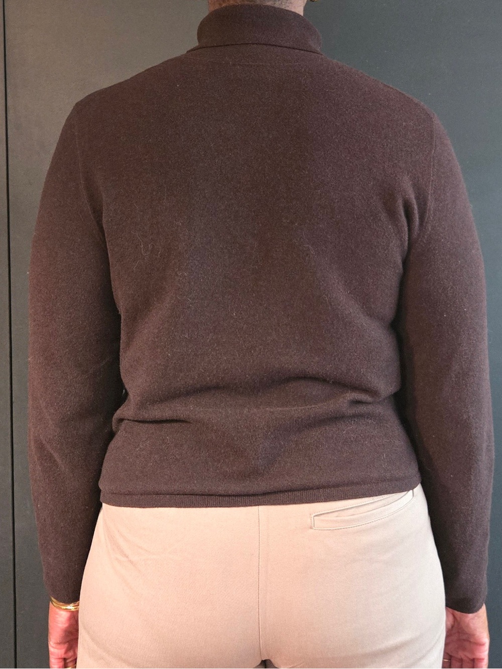 gap | modern turtleneck | cotton blend | brown | size: us xxl - Picture 3 of 6